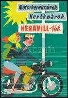 cca 1960 Motorkerékpárok Keravill - tól., villamosplakát. 17x24 cm