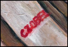 Czóbel jelzéssel: Csendélet. Olaj, karton. 29,5x41 cm