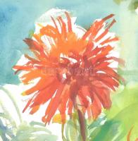 Bernáth Aurél jelzéssel: Virágok. Akvarell, papír, sérült. 48x31 cm