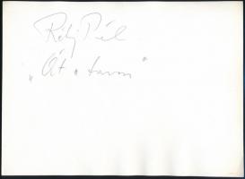 Réti Pál (1918-1989): Át a tavon, hátoldalon feliratozott fotó, 17×23,5 cm