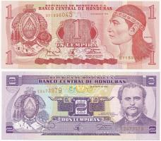 Honduras 1994. 1L + 2L T:I  Honduras 1994. 1 Lempira + 2 Lempiras C:UNC Krause#76,72