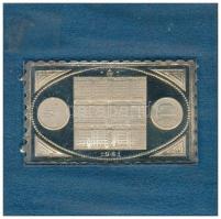1981. Naptár Ag bélyegérem ÁPV tokban (~4,75g/0.835/37x23mm) T:PP