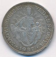 1937. 2P Ag "Madonna" T:2- ph. Adamo P7