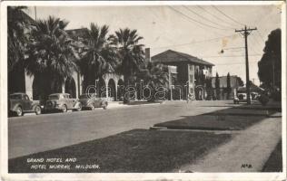 1951 Mildura, Grand Hotel and Hotel Murray, automobiles (fl)