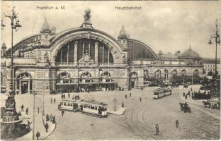 1912 Frankfurt am Main, Hauptbahnhof / railway station, trams