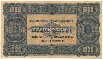 1923. 1000K "8 FILLÉR - NYOLC FILLÉR" felülnyomással, nyomdahely jelölés nélkül T:III 
Ad...
