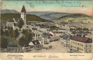 1915 Böheimkirchen, general view, main square, church. Josef Prokopp (Rb)