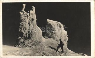 1944 Rahó, Rachov, Rahiv, Rakhiv; Pop Iván télen (Máramaros), téli sport / mountain in winter, ski, winter sport (fl)