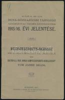 1917 Bp., Az Első Cs. Kir. Szab. Duna-Gőzhajózási Társaság alkalmazottjai takarék-szövetkezetének 1915/1916. évi jelentése