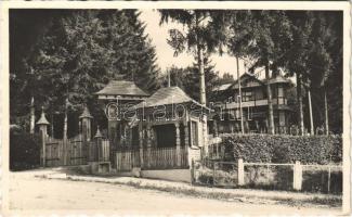 1943 Szováta-fürdő, Baile Sovata; Székelykapu, nyaraló / Poarta secuiasca / traditional Székely gate, Transylvanian folklore, villa