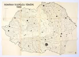 1940 Románia Települési Térképe 1930. Bp., Magyar Királyi Honvéd Térképészeti Intézet, 65 x 87 cm.