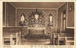 Budapest, M. kir. I. sz. honvéd kórház kápolnájának oltára, belső (fl)