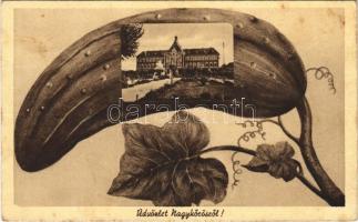 1941 Nagykőrös, uborkás montázslap (fl)