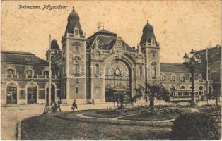 1933 Debrecen, pályaudvar, vasútállomás, villamos. Vasúti Levelezőlapárusítás 54. sz. - 1918. (EB)
