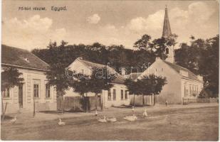 1926 Egyed, Fő tér, templom. Hangya kiadása