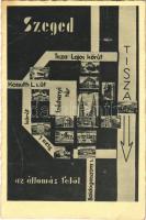 Szeged, térképes mozaiklap (EB)
