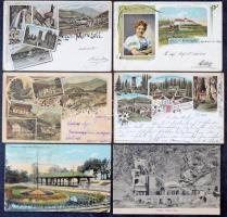 Régi képeslap tétel, kb 240 db külföldi lap részben albumban, közte nagyon sok századfordulós, több ...