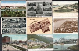 Régi képeslap tétel, közel 130 db lap, nagyrészt magyar városképek közte nagyon sok Budapest, sok ko...