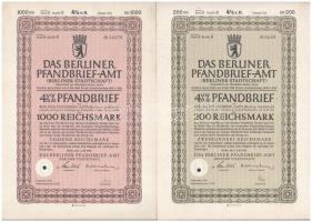 Németország / Weimari Köztársaság / Német Harmadik Birodalom 1927-1943. 9db klf részvény, záloglevél...