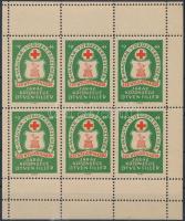 1944 Adománygyűjtő kisív A Magyar Vöröskeresztnek 6 x 50f Szentgotthárdi járás közönsége