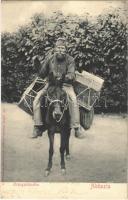 1902 Abbazia, Opatija; Orangenhändler / narancsárus szamáron / orange vendor on donkey