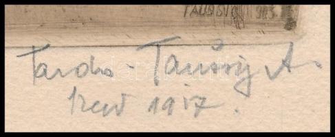 Tardos-Taussig Ármin (1874-1936): Férfi. Rézkarc, papír, jelzett a karcon (Wien 903 Taussig A.) és a...