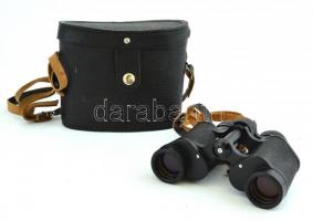 Szovjet 8×30 távcső, eredeti bőr tokjában, jó állapotban, 1 db szűrőlencsével, 13×14 cm