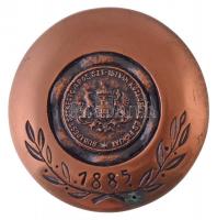 1985. "100 éves az István Kórház - 1885-1985" Br emlékplakett (~90mm) T:2- korr