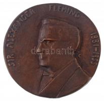 Tornay Endre (1949-) 1975. "Sir Alexander Fleming 1881-1955 / Dohányzást Ellenzők Társasága Budapest 1975" öntött Br emlékérem (100mm) T:2