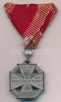 1916. Károly-csapatkereszt Zn kitüntetés eredeti mellszalagon T:2- Hungary 1916. Charles Troop Cross Zn decoration with original ribbon C:VF NMK 295.