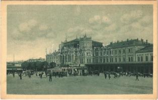 1929 Brno, Brünn; Bahnhof / railway station, tram
