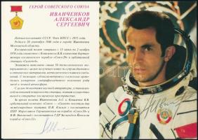 Alekszandr Szergejevics Ivancsenkov (1940- ) szovjet űrhajós aláírása képén / Signature of Alexandr Ivanichekov (1940- ) Soviet astronaut