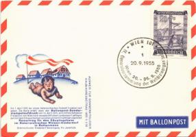 1955 Für das Kinderdorf Rotterdam / Austrian charity fund postcard for the orphan children of Rotter...