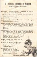 La Troublante Prophétie de Mayence / Emperor Wilhelm II mocking propaganda postcard (EB)