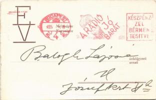 1935 Budapest, Erdős és Vértes üzlete, reklám. "A Rádió Jó Barát"