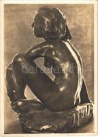 Georg Kolbe Sitzendes Mädchen Bronze 1907. Marburg Kunsthistorisches Museum Nr. 2. (EK)
