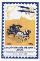 1887-1927 Jubilejní Vystava Postovních Známek v Praze / 40th anniversary Jubilee Postage Stamp Exhibition in Prague. Philately advertising card + So. Stpl.