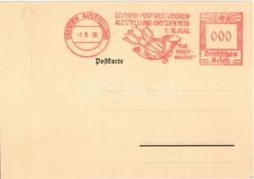 1936 Reichsgartenschau Olympia Postwertzeichen Ausstellung "Die Briefmarke" Dresden 1. bis...