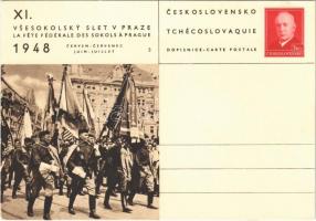 1948 XI. Vsesokolsky Slet v Praze / La Fete Federale des Sokols a Prague / 11th Sokol meeting in Prague. advertising card