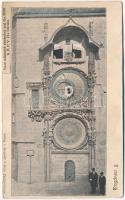 Praha, Prag, Prague; Staromestsky orloj s apostoly v Praze / Altstädter Rathausuhr mit Aposteln. Verlag Hugo Bondy / mechanical card (not working) (b)