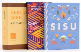 3 db vegyes könyv tétel: Joanna Nylund: Sisu. Pozitív életszemlélet finn módra. Budapest, 2018, Kossuth. Kiadói kartonált papírkötés + Andrea Riccardi: Együttélés. Budapest, 2009, Európa. Kiadói papírkötés + Kertész Imre: A kudarc. Bp., é.n., Magvető. Negyedik kiadás. Kiadói kartonált papírkötés, kiadó papír védőborítóban.