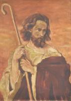 M. J. 1932. I. 2.: Bibliai alak (Szent János?). Olaj. vászon, jelzett a hátoldalán. 51x37 cm