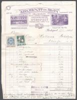1915 Kirchknopf és Ádám ruhanemű árú fejléces számla