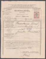 cca 1900 3 db marhalevél