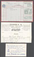 cca 1900 6 db fejléces számla és magyar reklám nyomtatvány