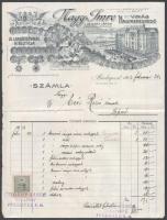 1912 Nagy Imre virágkereskedő fejléces számla