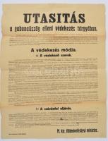1922 Gabonaüszög ellen védekezés plakát 47x32 cm
