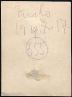 1929 Kinszki Imre (1901-1945) budapesti fotóművész hagyatékából, a szerző által feliratozott vintage...