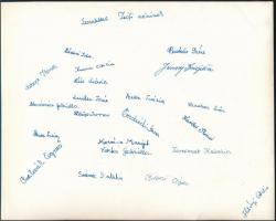 1955-56 Dobó Katalin Közgazdasági Leánygimnázium tanárai és végzett hallgatói, kistabló nevesített p...