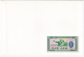 Albánia 1976. 1L felbélyegzett borítékban, bélyegzéssel T:I Albania 1976. 1 Lek in envelope with sta...
